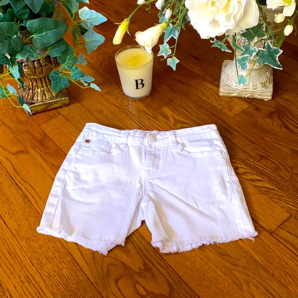 Hudson White Denim Cutoff Shorts Girls Size 12